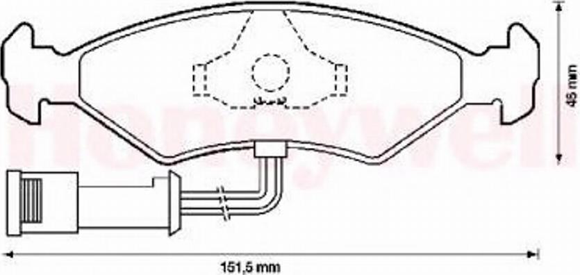 BENDIX 571291B - Гальмівні колодки, дискові гальма avtolavka.club