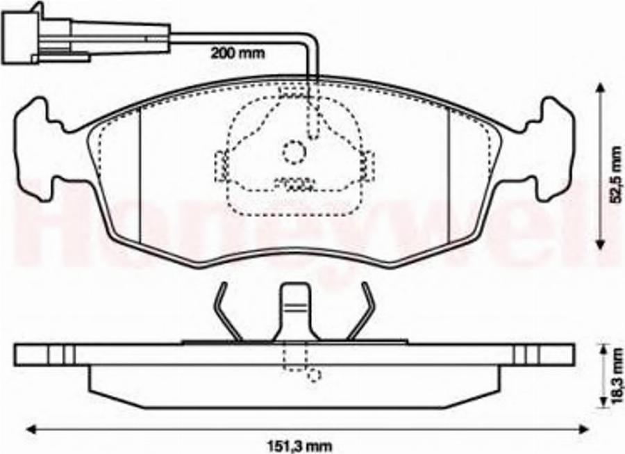 BENDIX 573094B - Гальмівні колодки, дискові гальма avtolavka.club