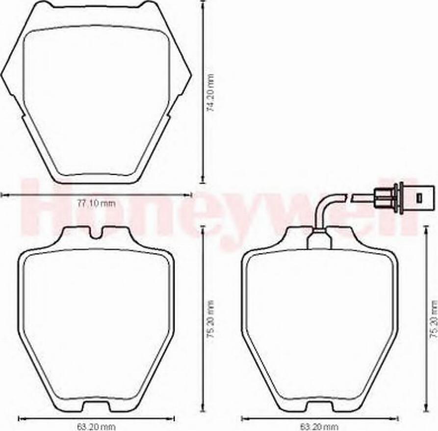 BENDIX 573064B - Гальмівні колодки, дискові гальма avtolavka.club