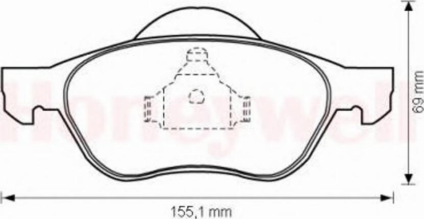 BENDIX 573017B - Гальмівні колодки, дискові гальма avtolavka.club