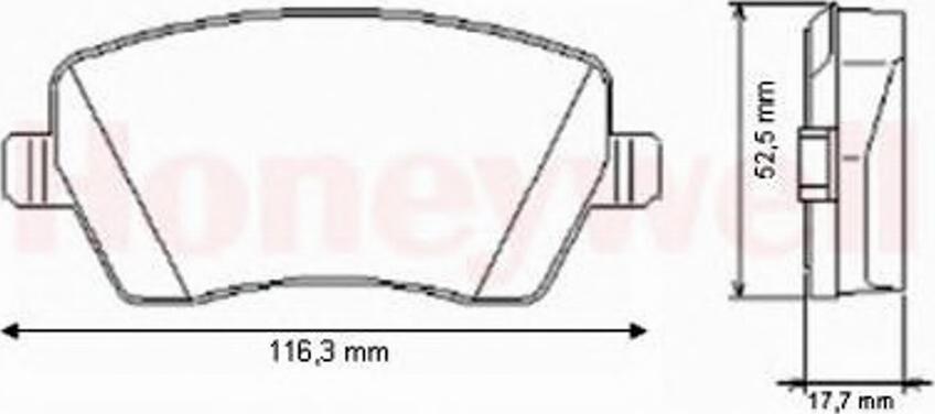 BENDIX 573125B - Гальмівні колодки, дискові гальма avtolavka.club