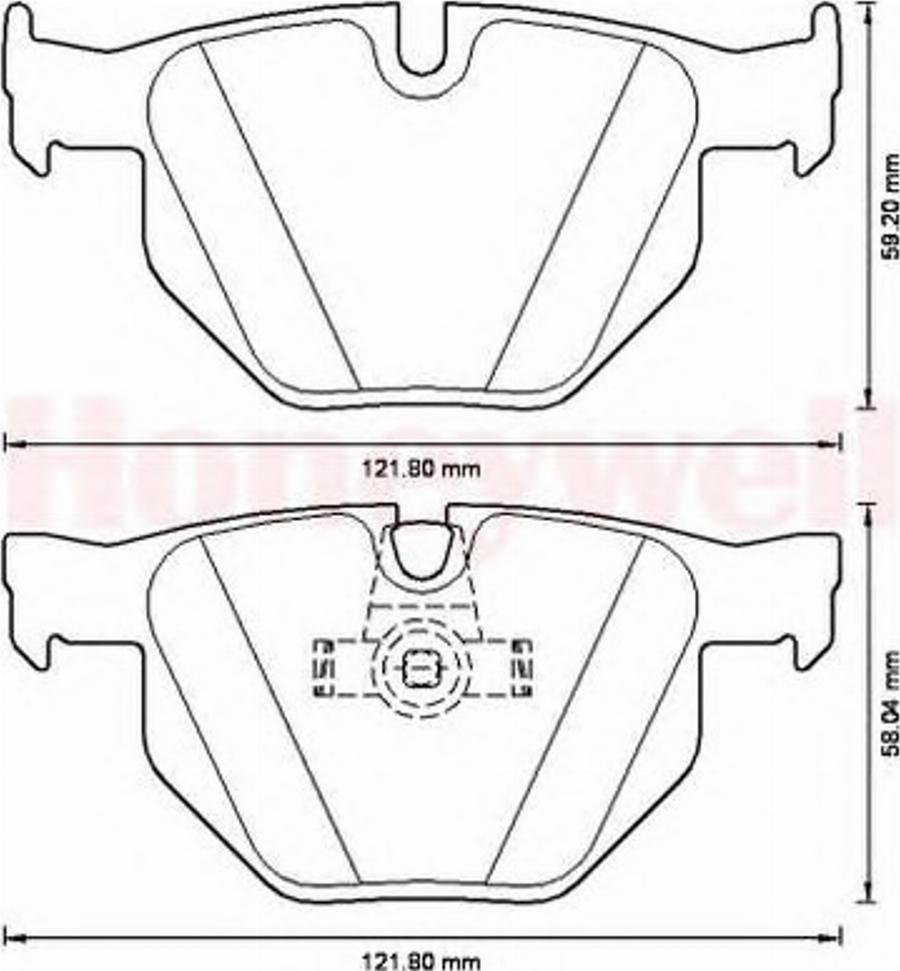 BENDIX 573224B - Гальмівні колодки, дискові гальма avtolavka.club