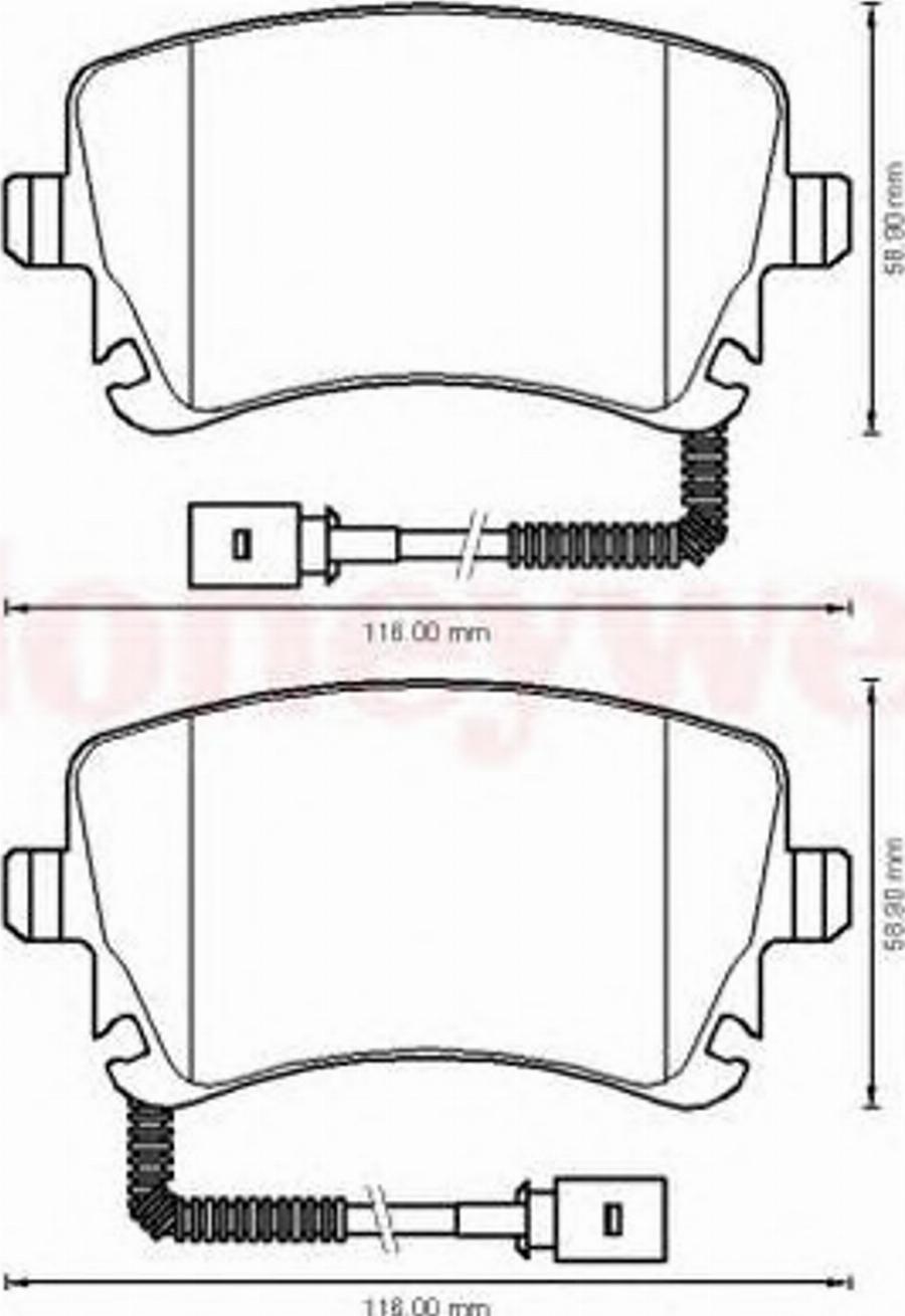 BENDIX 573225B - Гальмівні колодки, дискові гальма avtolavka.club