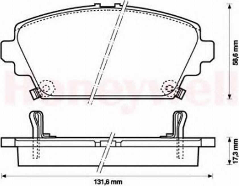 BENDIX 572429B - Гальмівні колодки, дискові гальма avtolavka.club