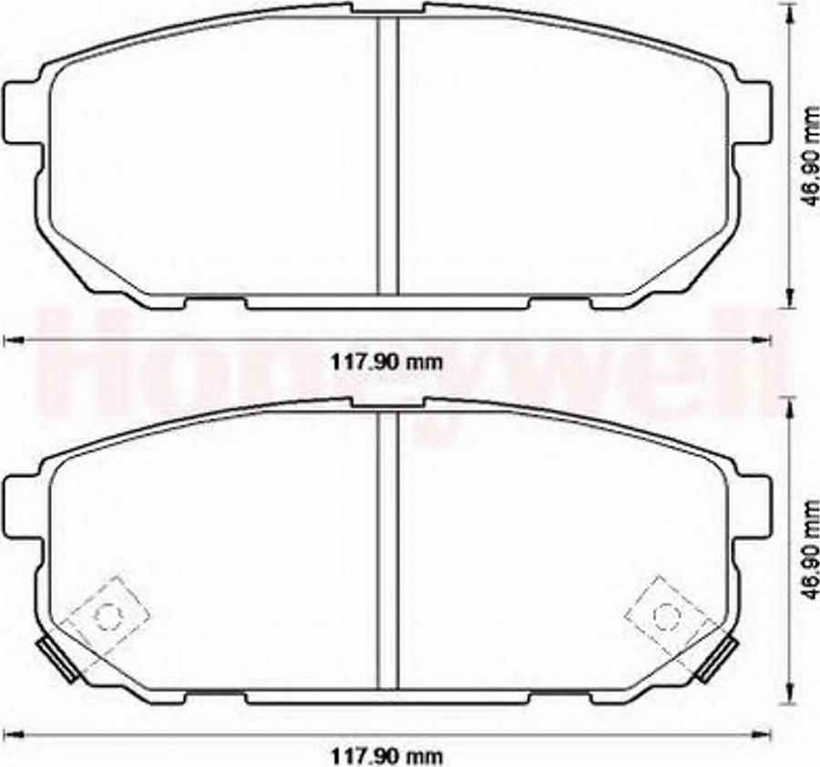 BENDIX 572549B - Гальмівні колодки, дискові гальма avtolavka.club