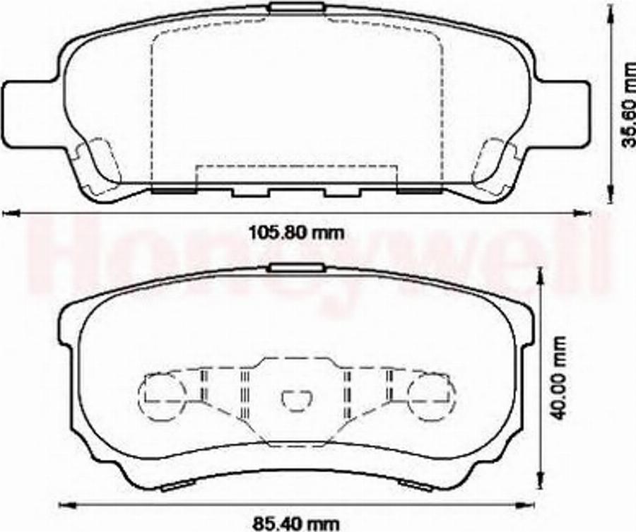 BENDIX 572547B - Гальмівні колодки, дискові гальма avtolavka.club