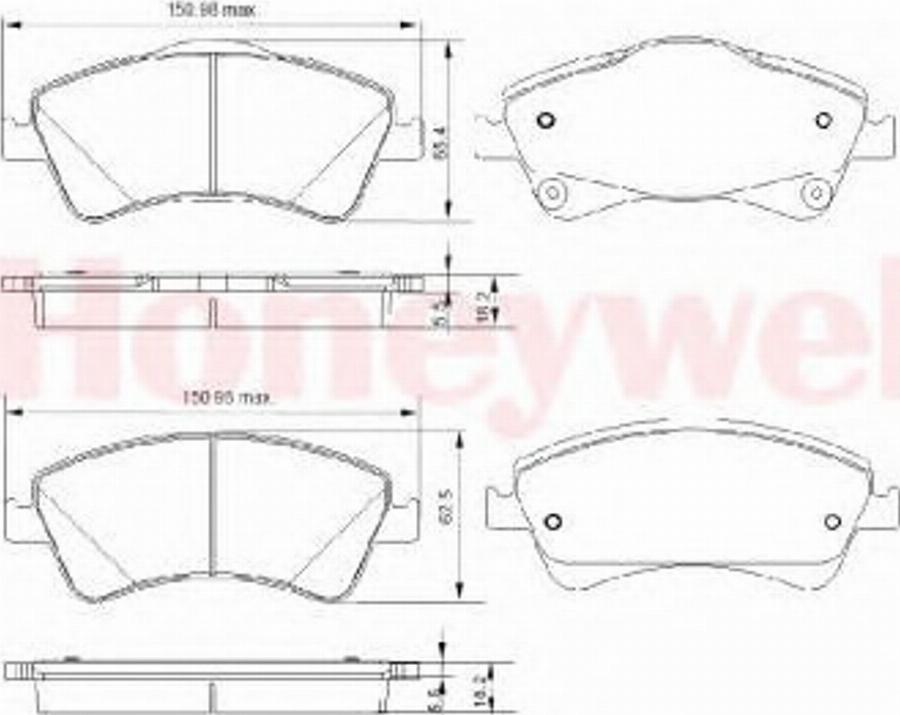 BENDIX 572525B - Гальмівні колодки, дискові гальма avtolavka.club