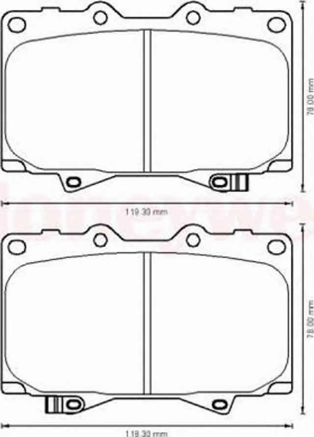 BENDIX 572528B - Гальмівні колодки, дискові гальма avtolavka.club