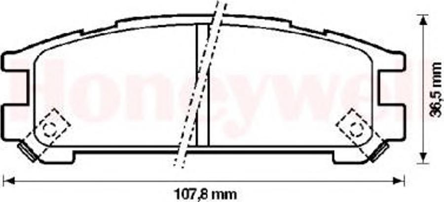 BENDIX 572197B - Гальмівні колодки, дискові гальма avtolavka.club