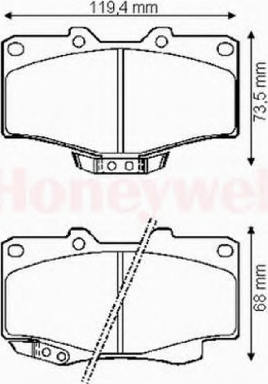 BENDIX 572140B - Гальмівні колодки, дискові гальма avtolavka.club