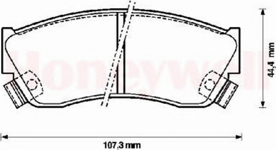 BENDIX 572179B - Гальмівні колодки, дискові гальма avtolavka.club