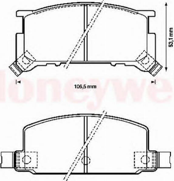 BENDIX 572172B - Гальмівні колодки, дискові гальма avtolavka.club