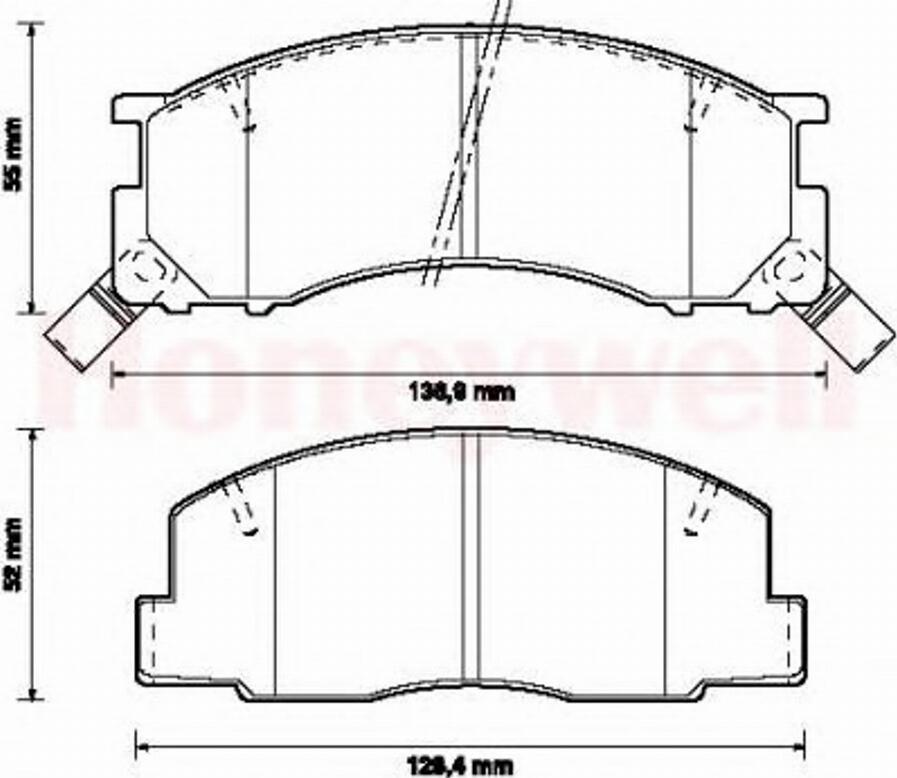 BENDIX 572342B - Гальмівні колодки, дискові гальма avtolavka.club