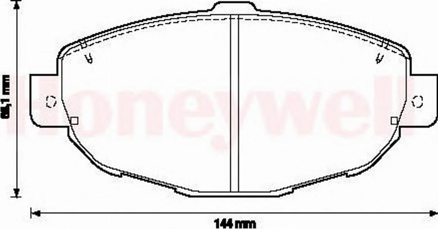 BENDIX 572364B - Гальмівні колодки, дискові гальма avtolavka.club