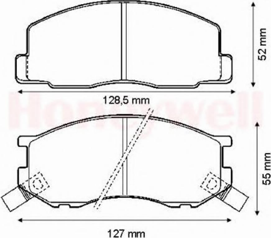 BENDIX 572304B - Гальмівні колодки, дискові гальма avtolavka.club