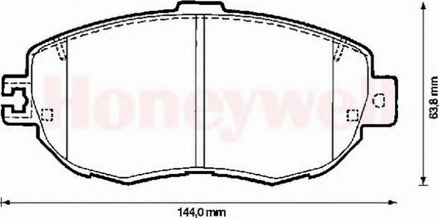 BENDIX 572380B - Гальмівні колодки, дискові гальма avtolavka.club