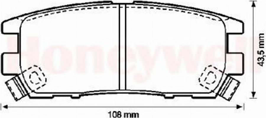 BENDIX 572200B - Гальмівні колодки, дискові гальма avtolavka.club