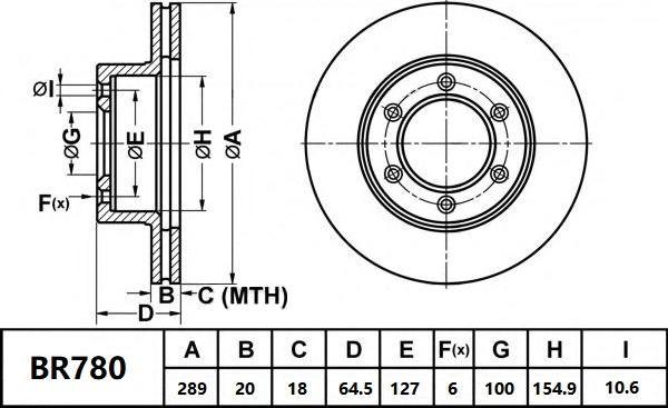 Bendix-AU BR780 ULT - Гальмівний диск avtolavka.club