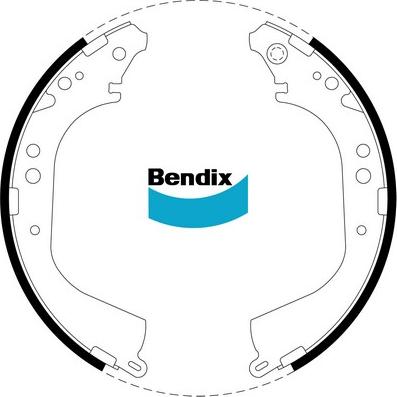 Bendix-AU BS1414 - Комплект гальм, барабанний механізм avtolavka.club