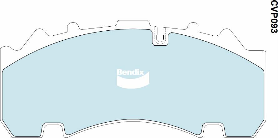 Bendix-AU CVP093 PT - Гальмівні колодки, дискові гальма avtolavka.club