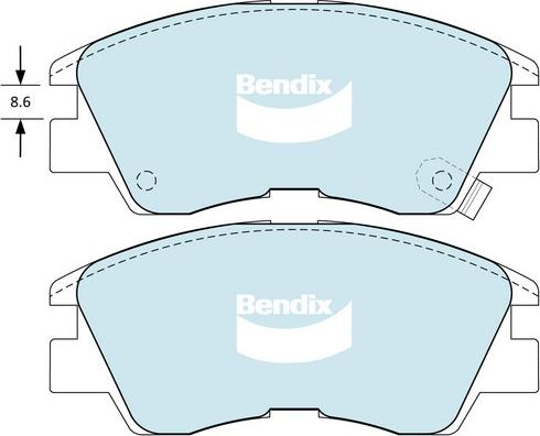 Bendix-AU DB1113 -4WD - Гальмівні колодки, дискові гальма avtolavka.club