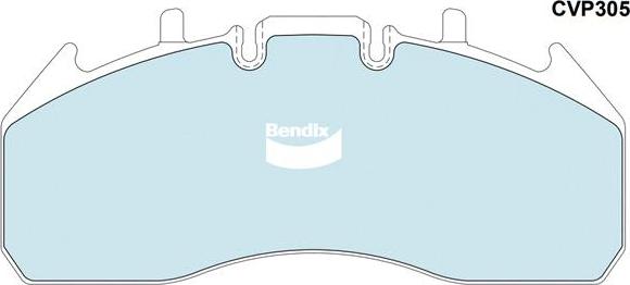Bendix-AU CVP305PTHD - Гальмівні колодки, дискові гальма avtolavka.club