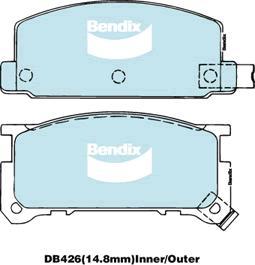 Bendix-AU DB426 GCT - Гальмівні колодки, дискові гальма avtolavka.club