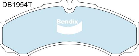 Bendix-AU DB1954T HD - Гальмівні колодки, дискові гальма avtolavka.club