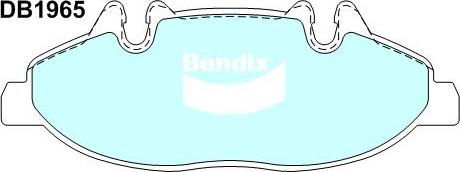 Bendix-AU DB1965 EURO+ - Гальмівні колодки, дискові гальма avtolavka.club