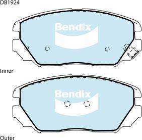 Bendix-AU DB1924 GCT - Гальмівні колодки, дискові гальма avtolavka.club