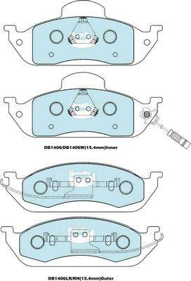 Bendix-AU DB1406 EURO+ - Гальмівні колодки, дискові гальма avtolavka.club