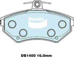 Bendix-AU DB1400 EURO+ - Гальмівні колодки, дискові гальма avtolavka.club