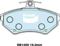 Bendix-AU DB1400 GCT - Гальмівні колодки, дискові гальма avtolavka.club