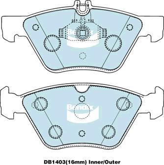 Bendix-AU DB1403 EURO+ - Гальмівні колодки, дискові гальма avtolavka.club