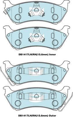 Bendix-AU DB1417 GCT - Гальмівні колодки, дискові гальма avtolavka.club