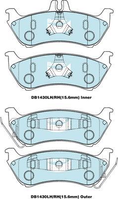 Bendix-AU DB1430 EURO+ - Гальмівні колодки, дискові гальма avtolavka.club