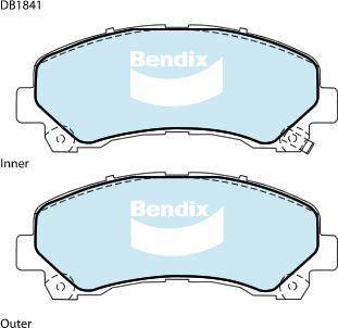 Bendix-AU DB1841 -4WD - Гальмівні колодки, дискові гальма avtolavka.club