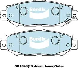 Bendix-AU DB1396 HD - Гальмівні колодки, дискові гальма avtolavka.club