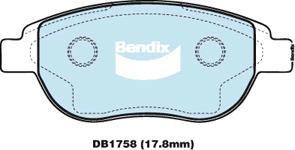 Bendix-AU DB1758 EURO+ - Гальмівні колодки, дискові гальма avtolavka.club