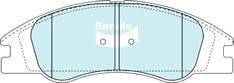 Bendix-AU DB1727 GCT - Гальмівні колодки, дискові гальма avtolavka.club