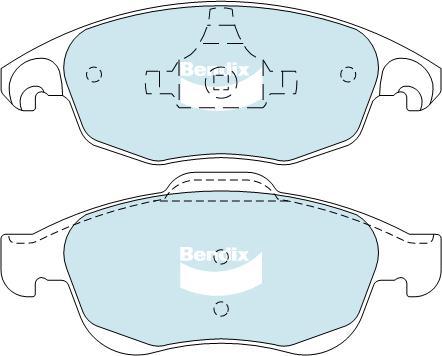 Bendix-AU DB2040 EURO+ - Гальмівні колодки, дискові гальма avtolavka.club