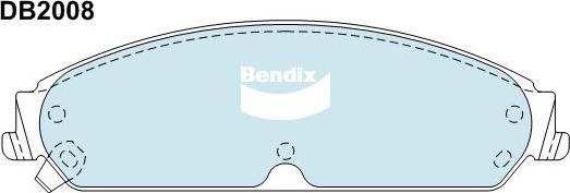 Bendix-AU DB2008 GCT - Гальмівні колодки, дискові гальма avtolavka.club