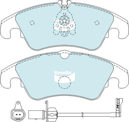 Bendix-AU DB2186 EURO+ - Гальмівні колодки, дискові гальма avtolavka.club