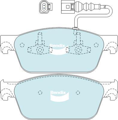 Bendix-AU DB2200 HD - Гальмівні колодки, дискові гальма avtolavka.club