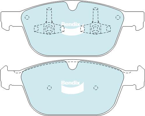 Bendix-AU DB2218 HD - Гальмівні колодки, дискові гальма avtolavka.club