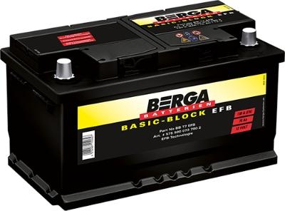 BERGA 5755000737902 - Стартерна акумуляторна батарея, АКБ avtolavka.club