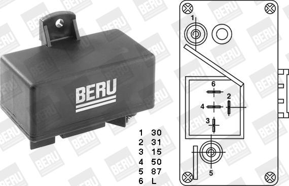 BorgWarner (BERU) GR066 - Реле, система розжарювання avtolavka.club