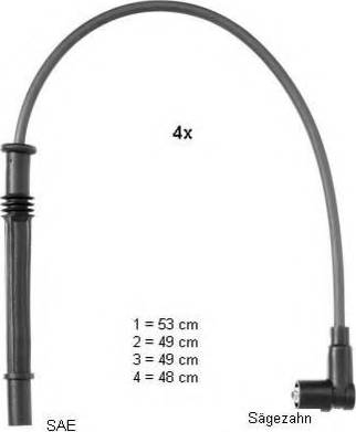 BorgWarner (BERU) PRO1604 - Комплект проводів запалювання avtolavka.club