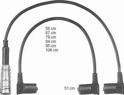BorgWarner (BERU) ZEF501 - Комплект проводів запалювання avtolavka.club