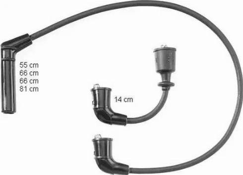 BorgWarner (BERU) ZEF1144 - Комплект проводів запалювання avtolavka.club